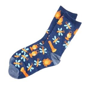 Kids' Peacoat Navy Flashlight Camping Crew Socks